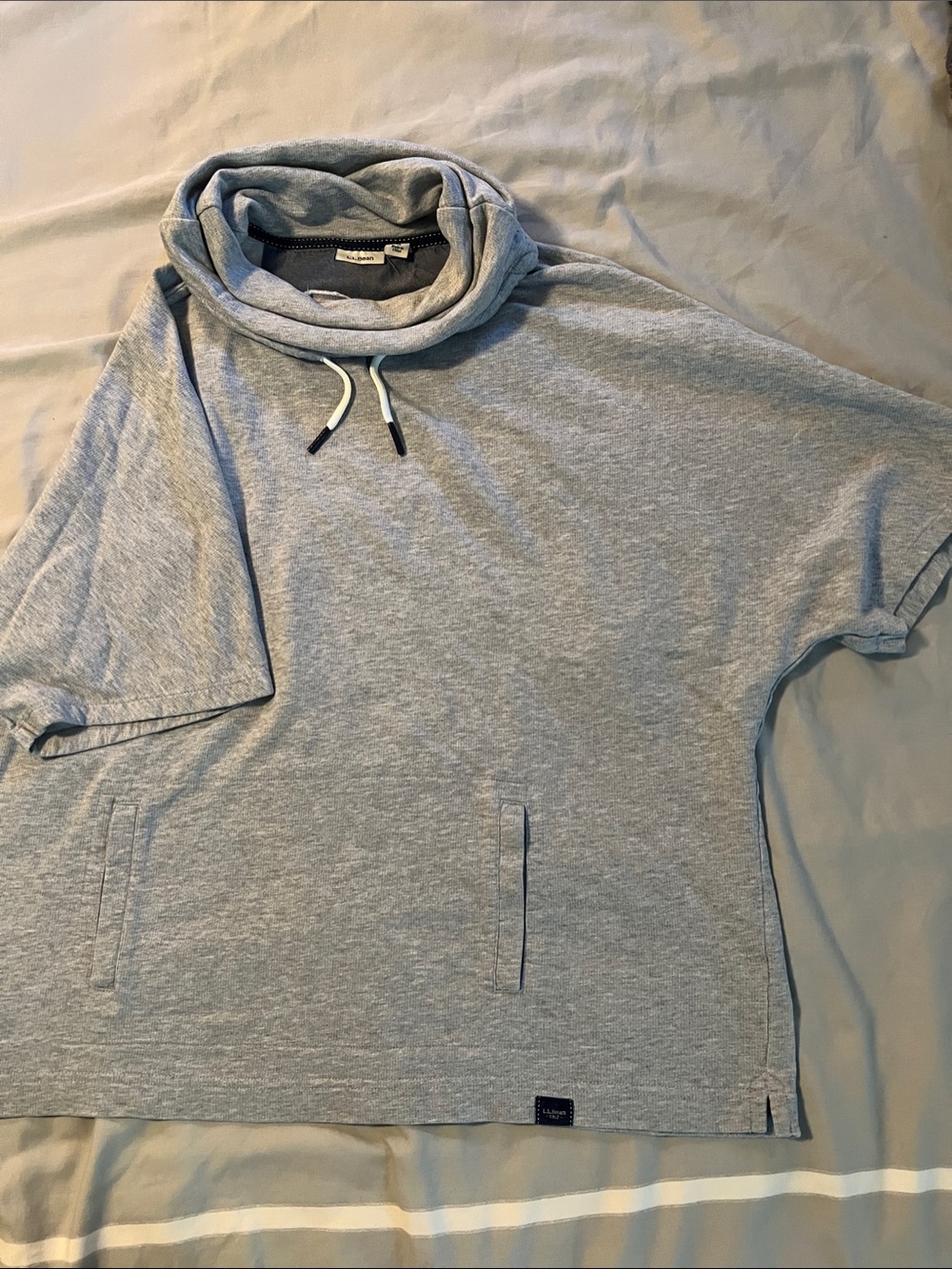 L.L. Bean Light Heather Gray Short-Sleeve Tunic